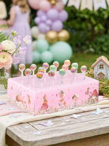 1个花仙子图案棒棒糖展示架，花仙子派对蛋糕棒棒糖展示架，15孔可重复使用糖果收纳盒，糖果吧，生日派对礼品包装用品，婚礼礼品包装装饰盒，婴儿派对纸质棒棒糖架，花仙子派对回礼盒，花仙子生日派对装饰，生日派对用品，生日礼物，派对礼品 - 小花仙 - 查看 9