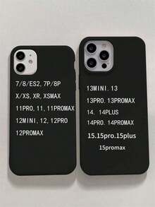 QY-QY-Candy Hole Simple Solid Color Phone Case, Matte Creative Anti-Drop Phone Cover Compatible With IPhone 11 12 13 14 15 16 Plus, 13 ProMax, XR, 16, 14 Plus, 14 ProMax, 13 Pro Mini, 17 -8192 - màu đen - Xem 6
