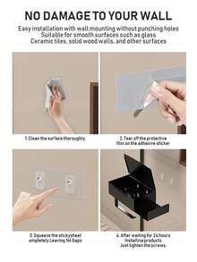 1 Giá đựng giấy vệ sinh treo tường có kệ và hộp đựng khăn ướt. Phụ kiện phòng tắm tiết kiệm không gian, có thể dùng làm giá đựng giấy vệ sinh và kèm theo giá để điện thoại. Hoàn hảo để sử dụng trong phòng tắm và nhà vệ sinh. - Nhiều màu - Xem 7