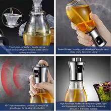 1 st sprayflaska i rostfritt stål, 200 ml läckagesäker glasoljedispenser med pump, lämplig för matlagning, grillning, sallad och kök - 200 ml - Visa 4
