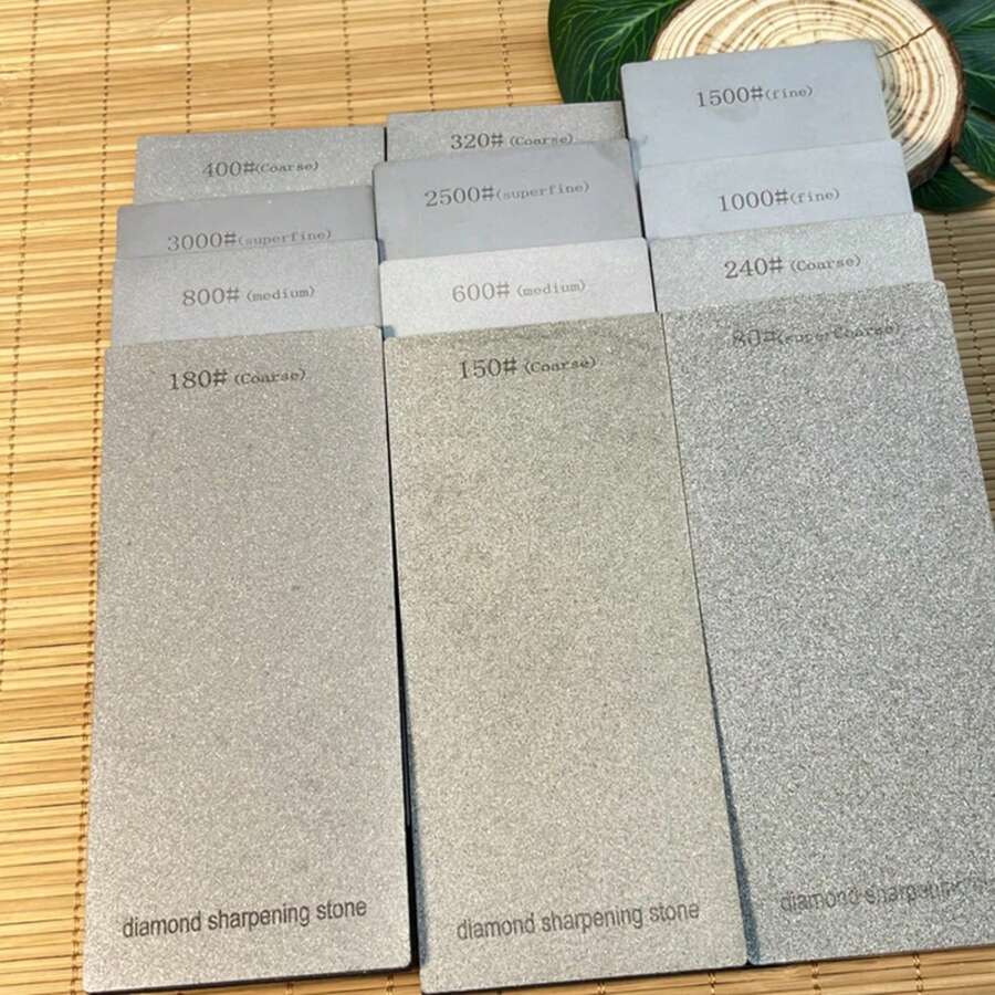 Afilador de cuchillos de piedra de afilar de diamante, Base dura, grano antideslizante 80-     Herramientas de diamante Piedra de afilar de molienda fina 170*75 mm 1ZD1 - 150 - Ver 1