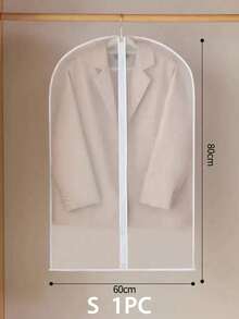 5个/1个可重复使用防尘罩衣物袋，防水衣物收纳袋，悬挂式西装保护套，全封闭透明防尘衣柜收纳袋，学校/教师整理袋 - 白色 - 查看 18