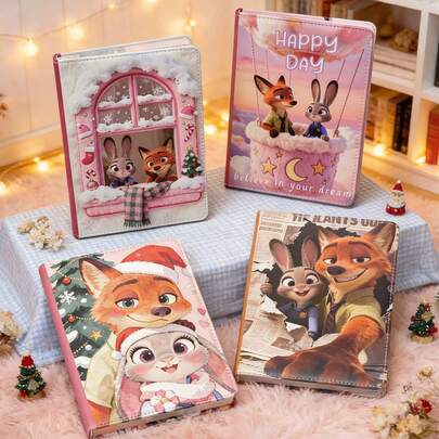 Miniso 1 cuốn sổ tay giả da Zootopia nhiều màu sắc ngẫu nhiên - Sổ nhật ký chủ đề hoạt hình dễ thương, nhiều kiểu dáng, giao hàng ngẫu nhiên, phù hợp cho học tập và sử dụng văn phòng, lý tưởng cho sinh viên, nghệ sĩ và người hâm mộ anime.