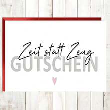 1pc German Humor Birthday Card "Zeit Statt Zeng" - Perfect Christmas Gift For Husband Wife Boyfriend | Witty Relationship - One Size Fits All - View 7