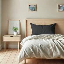 Ecommerc3 Pillowcase Pack Of 2, Cotton, 45x100 Cm, Flap Closure, Wide Variety Of Colors - 黑色 - 查看 7