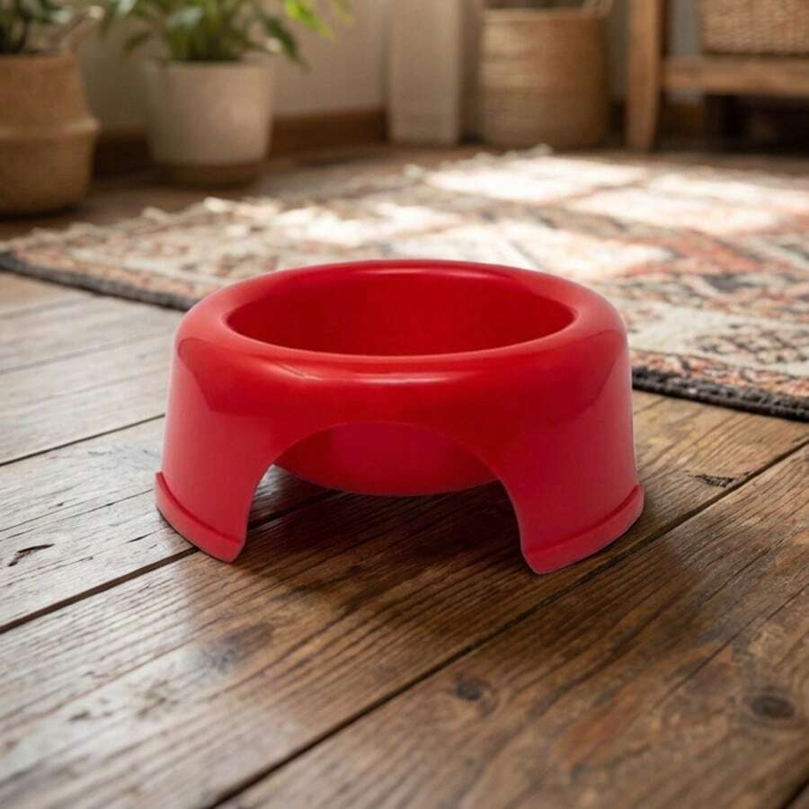 Comedero de Plástico para Perro o Gato Tamaño Mediano – Plato Resistente para Alimento o Agua, Recipiente Práctico para Mascotas, Ideal para Uso Diario en el Hogar - 1L - Ver 1