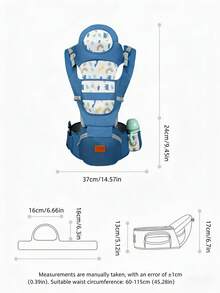 4-In-1 Baby Carrier Waist Stool, Lightweight Multifunctional Infant Carrier For Outdoor Use, All Seasons - Royal Blue - View 2