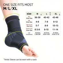 Đai hỗ trợ mắt cá chân này có thiết kế hình số 8, có thể điều chỉnh, thoáng khí, giúp phục hồi và ổn định vùng bị bong gân. - Nhiều màu - Xem 2