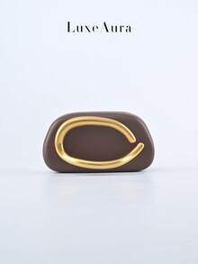 Nova bolsa de mão exclusiva para festa/casamento para mulheres, bolsa de mão branca para vestido de noite com alça de ombro em corrente de cobra, bolsa tiracolo de couro rígido vintage, itens essenciais para casamento, combina perfeitamente com vestido de formatura, vestidos de baile - Borgonha - Ver 3