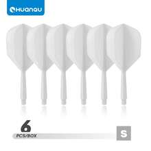 HUANQU 6 PIÈCES 2BA Plumes de fléchettes professionnelles universelles à filetage, Set de plumes de fléchettes d'une seule pièce, plumes de fléchettes professionnelles, anti-collision, ne se plient pas facilement, accessoires de fléchettes, manches de fléchettes universels 70 mm/75 mm/80 mm court/moyen/long, 8 options de couleurs - Multicolore - Voir 23