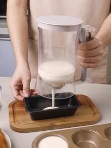 1pc Handheld Batter Dispenser With Measurement Scale, Pancake, Muffin, Cake Batter Funnel Cup, Commercial & Home Baking Filling Tool, Plastic Material Easy To Clean, Baking Tool Anti-Drip, Batter Dispenser, Donut Batter Cup, Waffle Iron Tool, Kitchen Filling Funnel Measuring Bottle - View 8