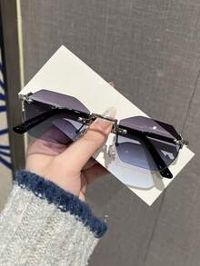 1副男士时尚眼镜，新款高品质金属无框个性化百搭商务通勤户外驾驶时尚眼镜 - 彩色 - 查看 14