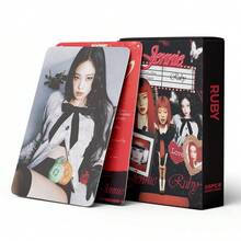 55张BP JENNIE RUBY LOMO卡片，KPOP偶像Jennie LOMO明信片周边商品 - 黑色 - 查看 8