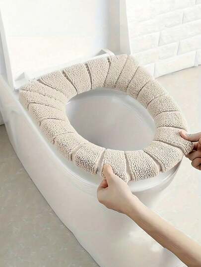 Universal Toilet Seat, Toilet Seat, Toilet Seat, Cleaning O-Ring, Nordic Style Toilet Seat, Toilet Seat, Toilet Seat Cushion, Comfortable Height, Round Design, No Power Required - Essential Bathroom Accessory.