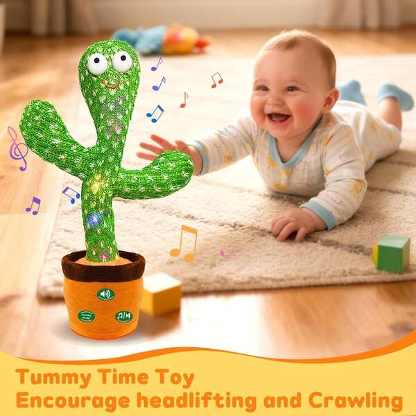 Juguete interactivo de cactus parlante que baila y imita - Regalo divertido para niños pequeños de 1 a 3 años (niños y niñas)
