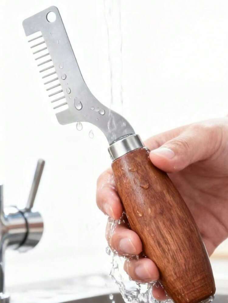 1/2pcs Wooden Handle Onion Chopper, Efficient & Uniform Cutting Kitchen Tool, Manual Scallion/Garlic Mincer, Vegetable Slicer, Practical Gadget For Home & Restaurant - Multicolor - View 12