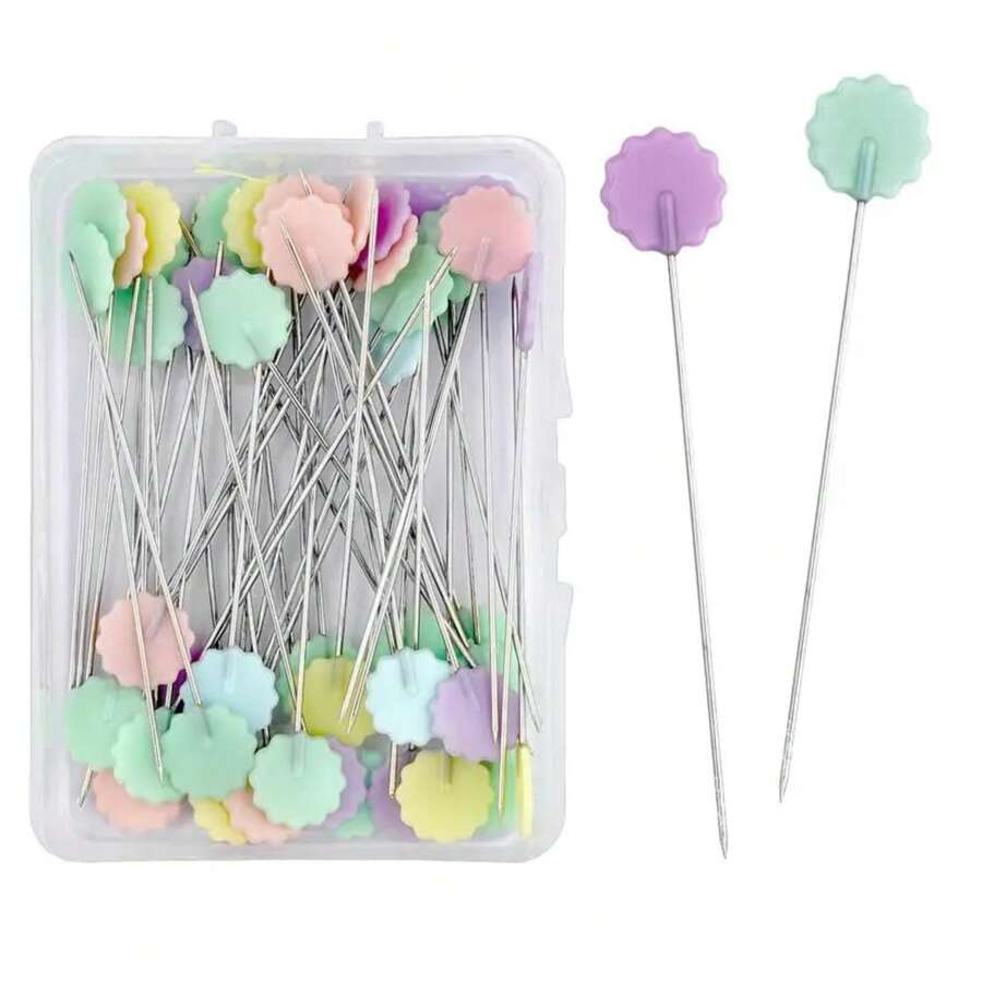 New Sewing Pins, Patchwork Tools For Embroidery, Fixed Pin, Button Pin, Patchwork Pin For Sewing Positioning And DIY, 50 Pcs/Units ACDD - 02 - View 1