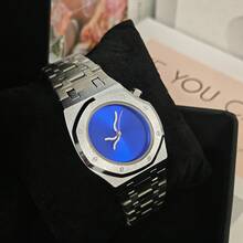 1PC 男士新款奢华石英表 个性化腕表 扭曲表盘 独特波浪指针 时尚商务休闲男士腕表 - 均碼 - 查看 9