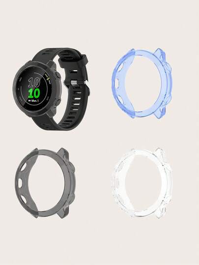 1 Stück Damen/Herren Klare TPU Hohldurchbruch Uhr Schutzhülle kompatibel mit Forerunner 55 / Forerunner 158 Kratzfest / Schnellverschluss Smartwatch Zubehör