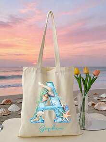 Túi đeo vai in tên theo phong cách thời trang A-Z chủ đề đại dương, túi xách tay, túi tote tối giản dung tích lớn, túi đựng đồ dùng cá nhân tiện dụng, túi mua sắm đa năng, túi du lịch đi biển, túi đựng đồ ăn trưa, thích hợp cho dã ngoại, tiệc tùng, đám cưới, sử dụng hàng ngày, sinh nhật, tựu trường, ngày lễ, món quà tuyệt vời cho phụ nữ, mẹ, giáo viên, bạn bè, phù dâu, túi dung tích lớn, sinh viên, ngày Valentine, túi đựng đồ bơi. - Nhiều màu - Xem 8