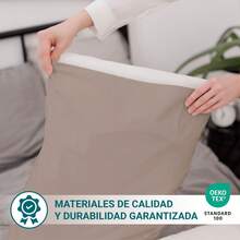 Ecommerc3 Lot de 2 taies d'oreiller, en coton, 45 x 100 cm, fermeture à rabat, large choix de couleurs - Atterrir - Voir 4