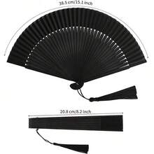 1 Piece Folding Fan, Chinese/Japanese Style Ladies' Gift, Decorative Elegant Fan, High-Quality Bamboo, Home, Dance, Party, Wedding,Summer,Holiday - Multicolor - View 6