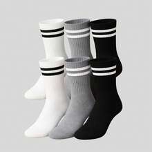 Kit 3 Pares de Meia em Algodão Masculina Cano Alto Nova Era COD 3110 - Multicolorido - Visão 1