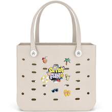 1pc Extra-Large Women's Beach Bag, Available In Multiple Colors, Large-Capacity EVA Stylish Shopping Bag, Shoulder Bag, Handbag, Open Design Multi-Functional Tote Bag - Suitable For Beach, Shopping, Pool, Sports, And Vacation. - 彩色 - 查看 19