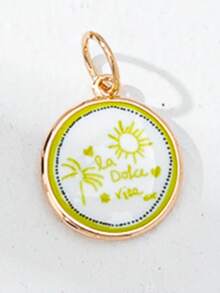 1 Pc Colorful DIY Jewelry Making Charms - Gold Plated Summer Themed DIY Craft Pendants For Necklace, Bracelets - Ocean Themed French Style Jewelry Making Charm & Basic Stainless Steel Chains - Multicolor - View 17