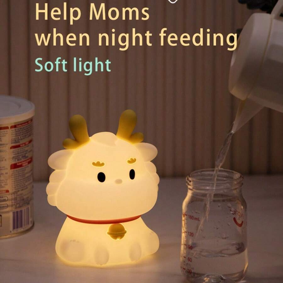 Children's Night Light, LED Bedside Lamp, Nursery, Silicone Nursing Light, Dimmable Touch Lamp, Suitable As Gift For Girls, Cute Night Light, Kids Room - Multicolor - View 1