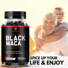Extracto de maca negra 1000 mg, que contiene pimienta negra, aumenta la energía, favorece la resistencia y la vitalidad, suplemento nutricional - 120 cápsulas - Ver 3