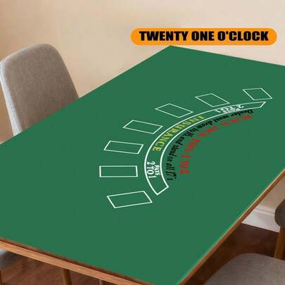 21 & Dice Game Printed Scarf, 35.4in*70.8in, Double-Sided Clear Font, Suitable For Family Gatherings, Outdoor Travel, Game Room, Portable