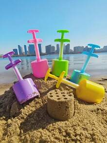 2个煤块雪球夹，沙滩道具，兼容泡沫或陶土模具，沙滩沙堡搭建，沙滩派对用品，生日礼物 - 彩色 - 查看 7