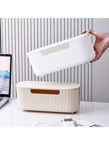 Cable Management Box, Power Outlet Organizer, Desktop Cable Organizer, Charging Cable Storage Box, Multi-Function Plastic Desktop Storage Box - Multicolor - View 9