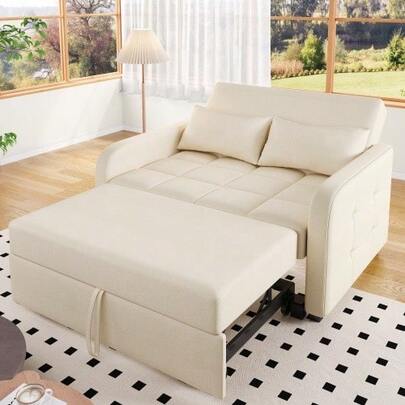 Sofá-cama dobrável multifuncional, com encosto ajustável, ideal para apartamentos pequenos e residências estudantis, sofá-cama confortável de 180x127 cm.
