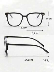 1 chiếc gọng vuông, tròng kính trong suốt, kiểu dáng tối giản, thời trang, thích hợp cho cả nam và nữ. - Trong sáng - Xem 4