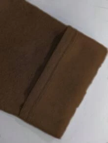 两件套休闲纯色卫衣外套上衣和直筒裤套装，柔软抓绒面料，适合春、秋、冬季穿着，优雅百搭。 - 咖啡棕色1 - 查看 6