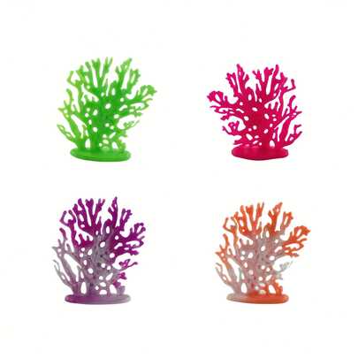 3 piezas Decoración realista de paisaje acuático, coral colorido, ornamento de acuario floral creativo, modelo de coral en miniatura para paisaje de jardín, caja de arena