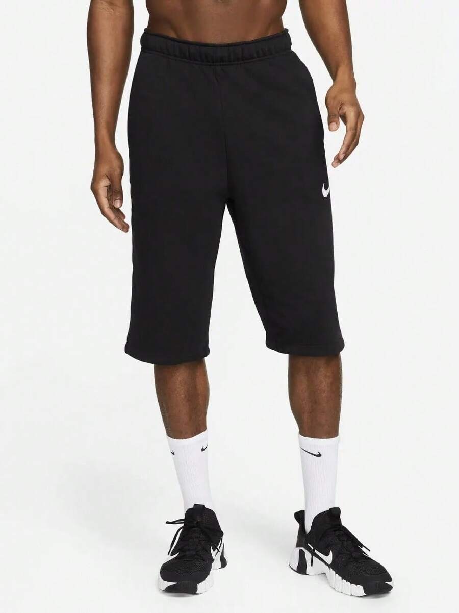 Nike OTT 短裤，黑色，弹性中腰，及膝长度，男款 - 黑色 - 查看 1