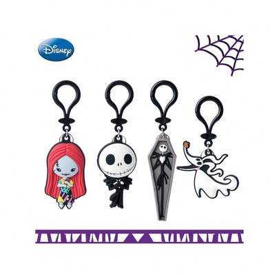Disney Móc khóa PVC hình nhân vật Sally Zero được cấp phép chính thức, phụ kiện trang trí balo, đồ sưu tầm anime, 1 chiếc.