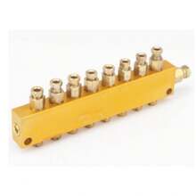 Brass 8 Way Adjustable Lube Oil Grease Distributor Valve Manifold Block Central - A - View 3