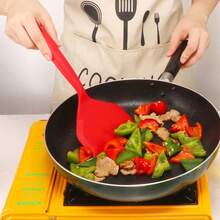 1个硅胶煎蛋铲，多功能不粘煎饼铲，牛排翻铲，适用于煎蛋、煎饼、烤鸡、烧烤及其他厨房烹饪工具 - 彩色 - 查看 2