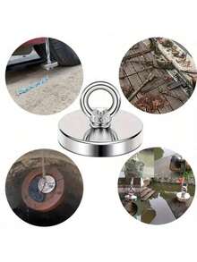 高强度磁性钓鱼磁铁，圆形磁性鱼钩，强力水下磁性固定，强力磁吸附 - 多色 - 查看 9
