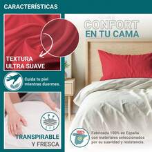 Ecommerc3 Pillowcase Pack Of 2, Cotton, 45x100 Cm, Flap Closure, Wide Variety Of Colors - 紅色 - 查看 5