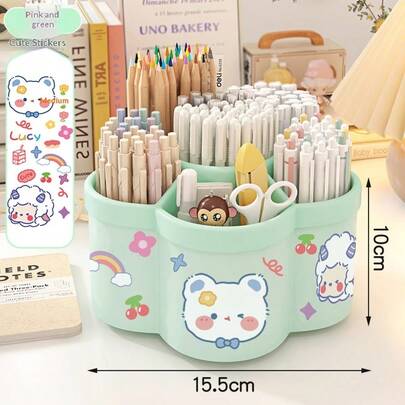 Rotating Pen Holder Desk Organizer, High-Quality Large Capacity Minimalist Creative Pen Stand, Practical For Students Office, Great Gift For Holidays, Birthdays, Exquisite Craftsmanship, Household Essential