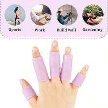 5pcs/10pcs Gel Finger Guard-Silicone Finger Guard, Built-In Gel Filling, Adjustable Elasticity And Comfortable Fit, Suitable For Sports, Gardening, Work | Trigger Finger Support, Enhance Grip And Dexterity, Durable And Comfortable Hand And Foot Protection Cover - Multicolor - View 6