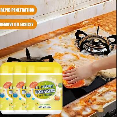 Multi-Purpose Heavy-Duty Degreaser Paste - Removes Stubborn Grease & Grime, Ideal For Ovens, Stoves, Cookware, Perfect For Restaurant & Home Use