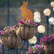 1pc Rusty Color Acrylic Rabbit Garden Stake - Bohemian Rabbit Garden Art - Rabbit Garden Stake, Country Decor, Garden Decoration - C - View 5