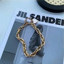 European And American Electroplated Metal Chain Rhinestone Heart Pendant, Phone Case Lanyard, Luxury Keychain - Multicolor - View 3