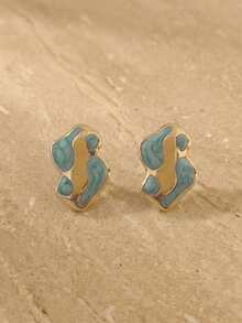 女士设计师款不锈钢油滴不对称耳钉，防水时尚耳饰，可爱彩色海星耳环，适合青少年女孩夏季海滩度假比基尼配饰，搭配迷人服饰和婚纱——百搭饰品，游泳、沐浴、运动时佩戴皆宜，是情人节、生日、母亲节和度假惊喜的理想之选。 - 彩色 - 查看 17